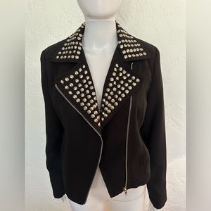 Forever 21 - Black Studded Cropped Jacket - Size Large